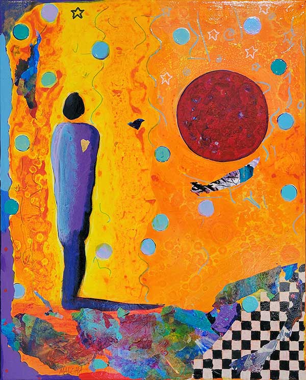 Is there life on mars - a painting by Mary Lou
